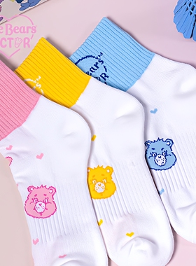 VICTOR胜利羽毛球袜 威克多爱心熊联名系列吸汗透气中筒SK4509CBC