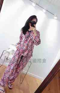 Roi 品PAI单21秋冬毒家！高端家居服印花睡衣套装女士附送礼品袋