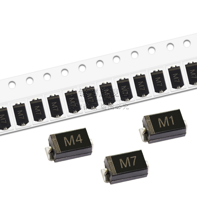 贴片整流二极管 M1 M4 M7 1N4001 1N4004 1N4007 DO-214AC(SMA)