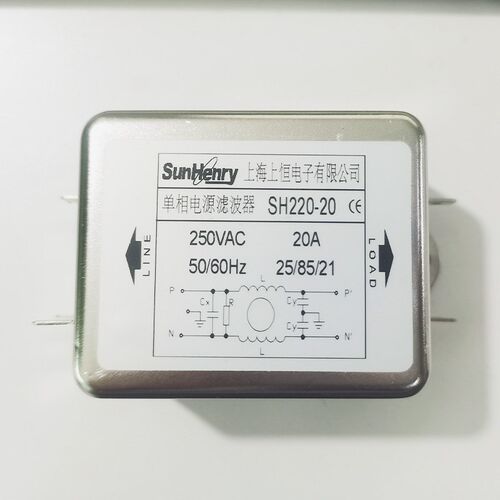 SunHenry上恒SH220-6-10-20单相单节交流电源滤波器焊片螺丝接线