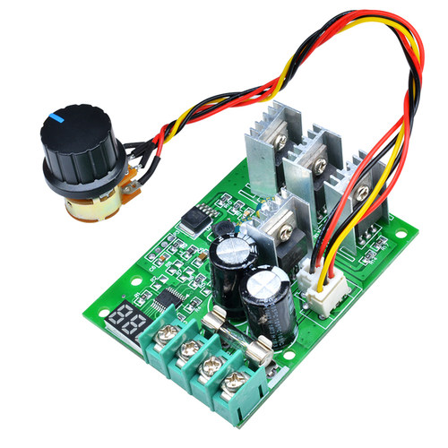 PWM 30A直流电机调速器 DC6-12V24V48V60V电机控制器板电流调节器