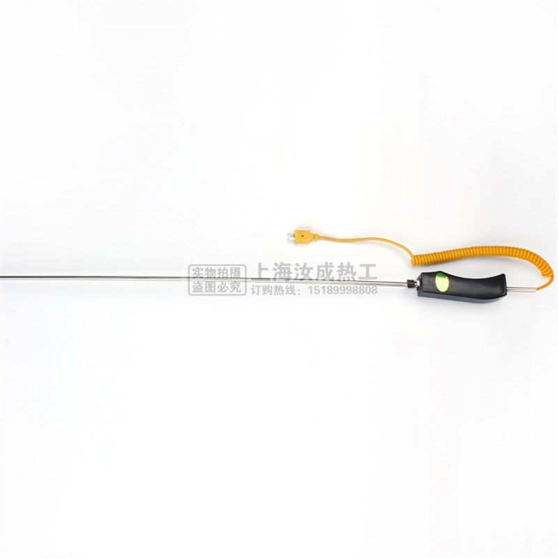 WRNK-187 手持大手柄K型铠装热电偶 锌/铝水高温炉用温度探头