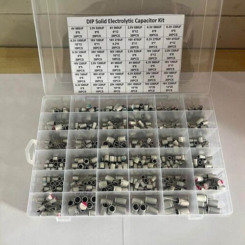 620PCS 36种直插固态电解电容器 2.5V 4V 6.3V3300uF 16V2200uF