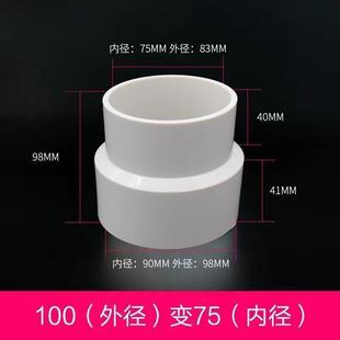 变径管接头烟道转换头油烟机变径转换接头pvc大小头180变110直通