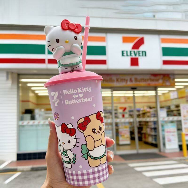 HelloKitty夏季可爱扭扭吸管杯