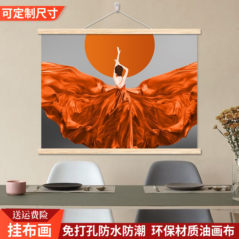 现代简约人物客厅装饰画女服装店墙上挂画卧室壁画美女餐厅玄关画图片