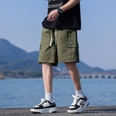 2026夏季街头复古多口袋工装短裤男潮牌宽松阔腿休闲百搭五分中裤