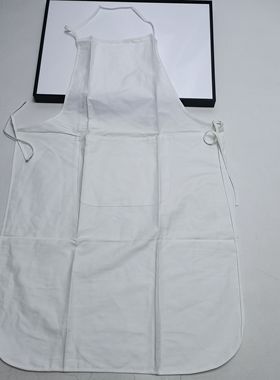 满20元包邮外贸原单瑕疵浮尘漂白色纯棉无标一个兜围裙