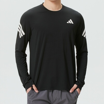 adidas Climacool adi365 舒适柔软圆领套头长袖T恤 男款 KE6831