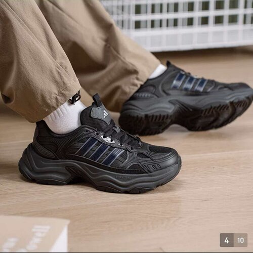 adidas XLG FIN PULSE 舒适贴合 防滑 老爹鞋 男女同款黑色KJ9520