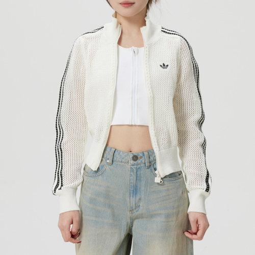 adidas/阿迪达斯女子经典舒适立领针织运动休闲夹克外套KC6496