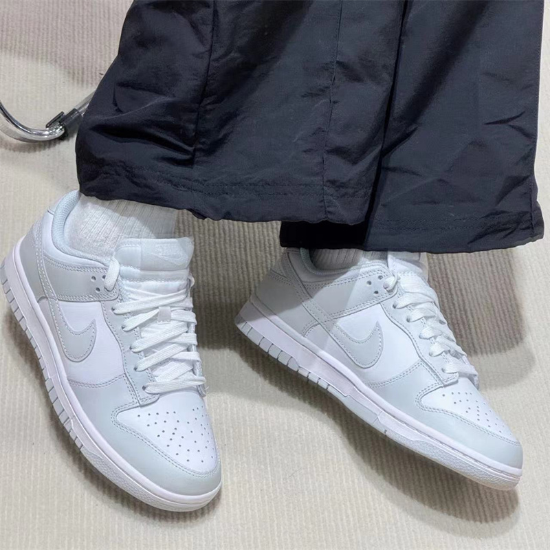 Nike Dunk Low防滑耐磨 休闲百搭低帮板鞋女款白灰DD1503-103百亿