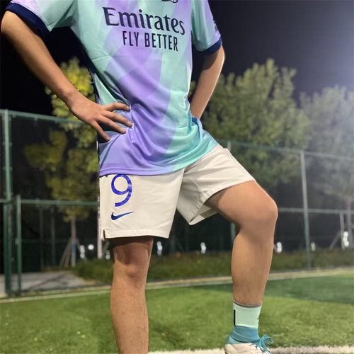 adidas originals ARSENAL圆领字母短袖复古足球衣男款蓝色IZ0112