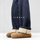 子 女外穿羊羔绒东北防寒特厚休闲裤 零下抗冻 高腰加绒加厚棉裤