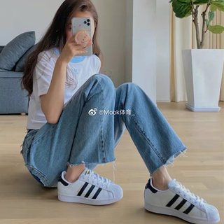 Adidas Superstar阿迪达斯三叶草金标低帮贝壳头经典运动鞋EG4958