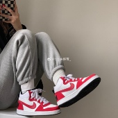 Court Mid 耐克女子白红复古中帮休闲运动板鞋 Nike 839977 103