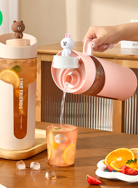 LINE FRIENDS大容量冷水壶家用泡茶杯茶水分离耐高温泡茶壶凉水壶