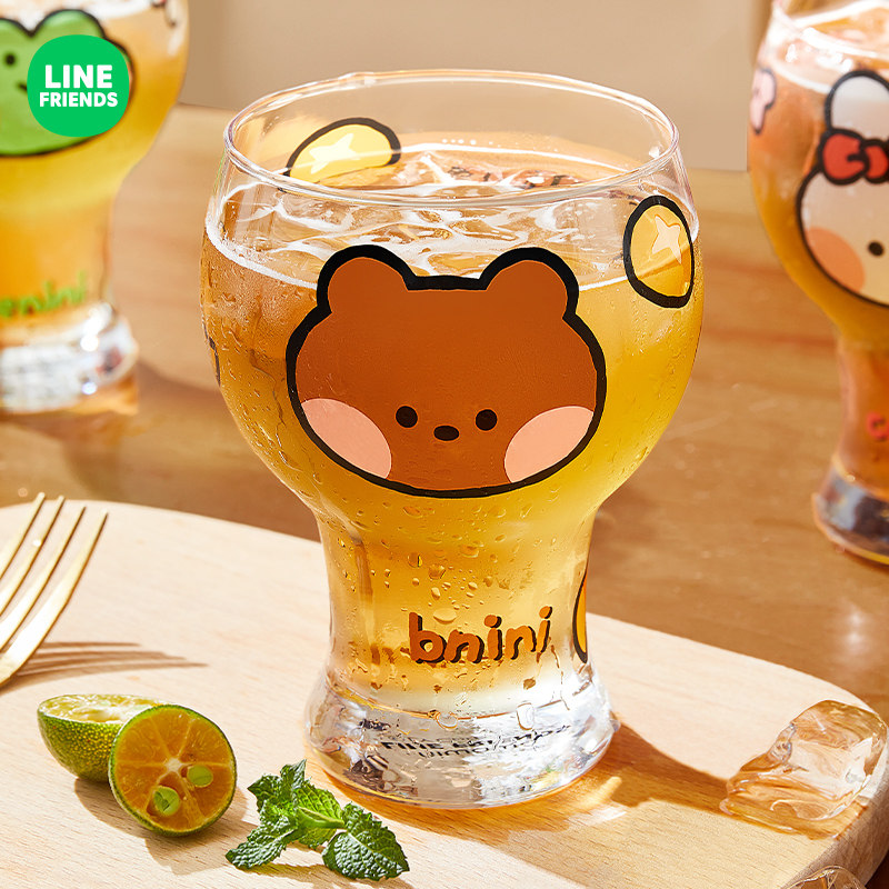 LINE正版联名玻璃啤酒杯