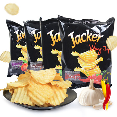 Jacker杰克袋装原切薯片 马来西亚品牌 休闲膨化食品60g