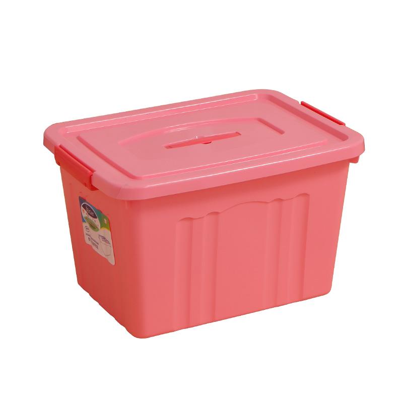 塑料特大号收纳箱衣物玩具收纳盒带扣储物箱家用整理箱车载后备箱