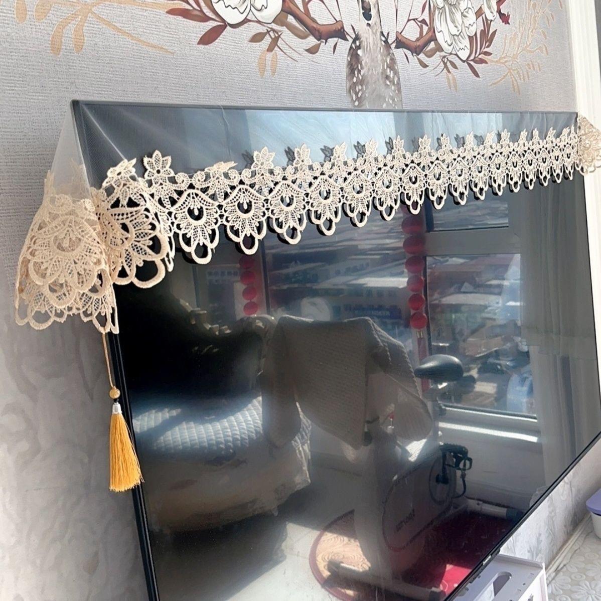 时尚电视机罩/盖布蕾丝欧式防尘设计简约现代风格曲面曲面屏幕电