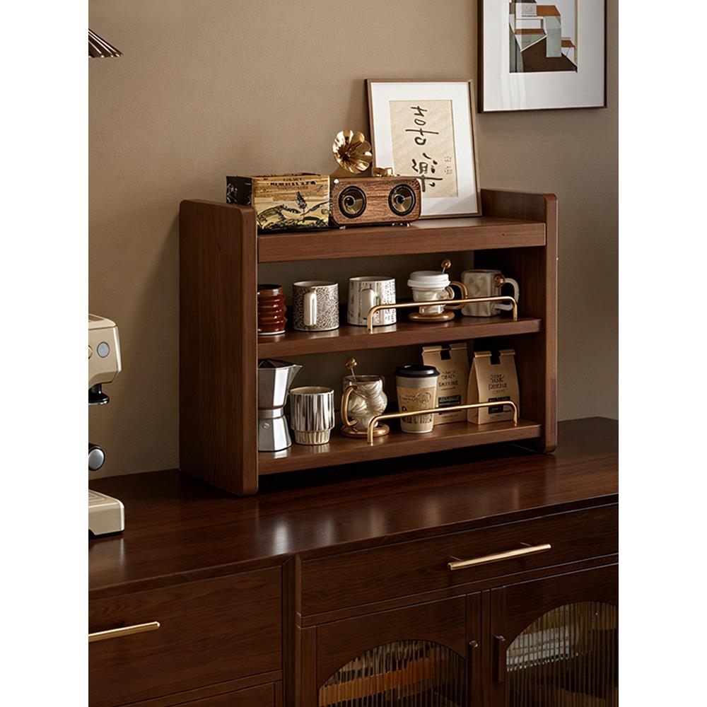 实木杯架中古茶杯茶具餐桌桌面杯子收纳架水杯咖啡杯餐边柜置物架