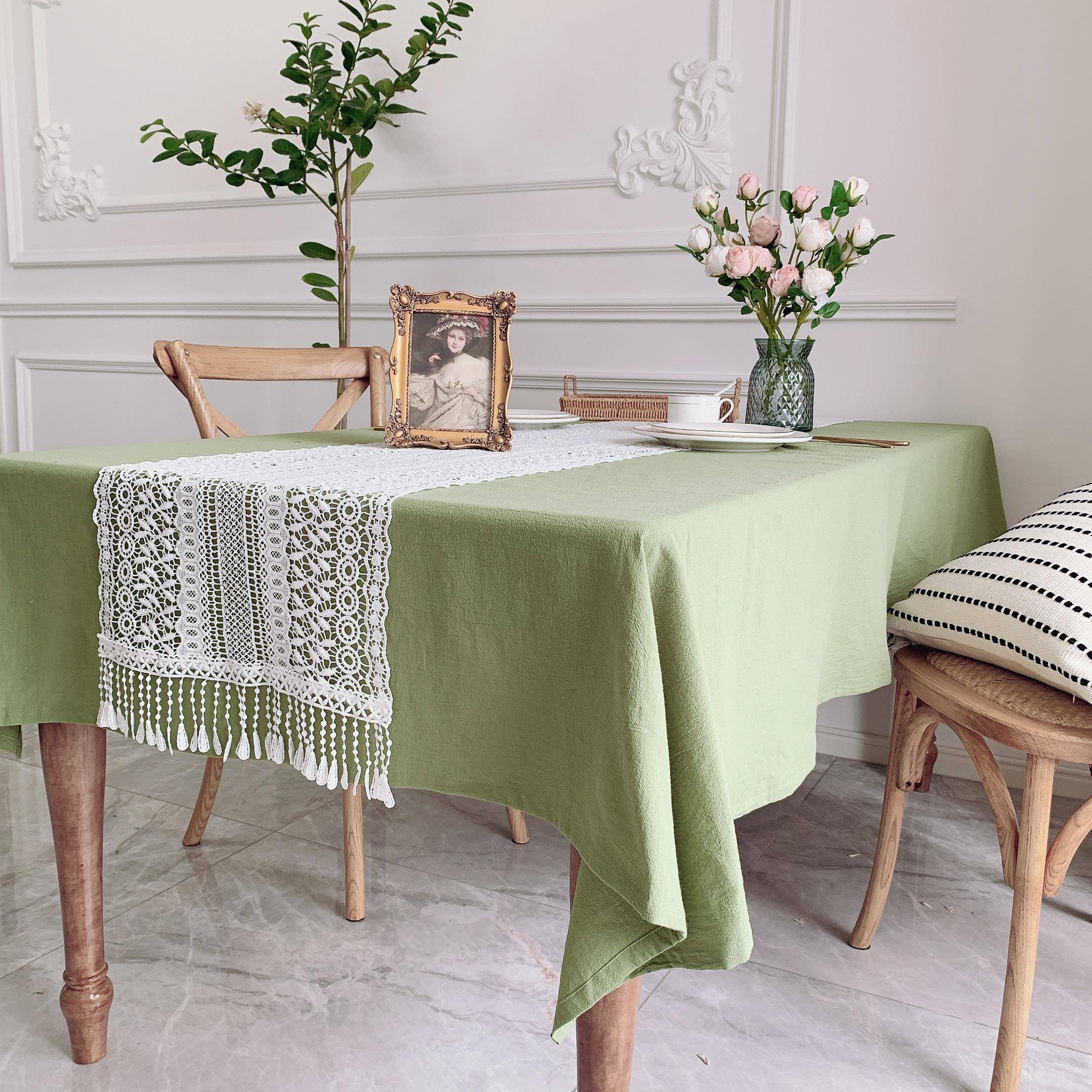 蕾丝桌旗韩式餐桌旗长条桌布防尘鞋柜布盖巾欧式电视柜盖布茶几旗