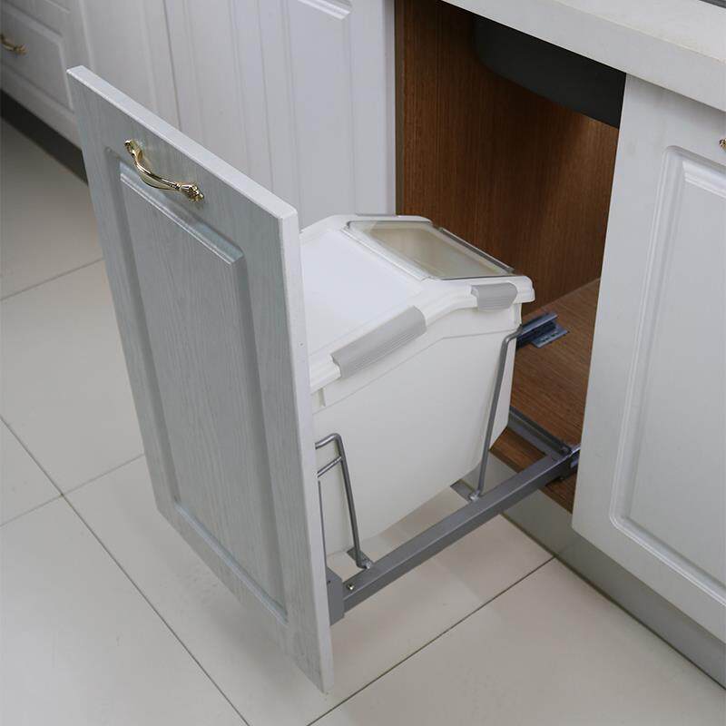 厨房柜内隐藏嵌入式储米器箱拉篮阻尼轨抽拉式整体橱柜内置密封米