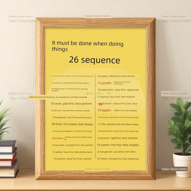 26序列文字相框，可以在做事情后清除，桌子设置，办公室房间灵感