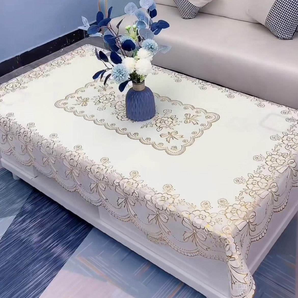 pvc烫金防水防烫免洗桌布长方形欧式桌布茶几垫台布圆形桌布方形,居家布艺,桌布,淘宝优惠券,粉丝福利购,淘宝优惠卷