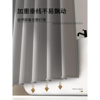 门帘遮挡布试衣间免打孔挂钩服装店伸缩杆空调厨房家用隔断窗帘