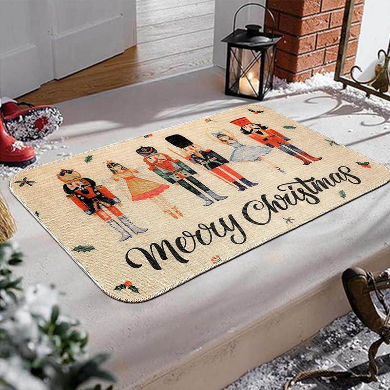 卡通可爱胡桃夹子圣诞节地毯易打理入户门地垫卫生间浴室吸水脚垫,居家布艺,入户地垫,淘宝优惠券,粉丝福利购,淘宝优惠卷