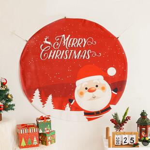 欧美圣诞节装饰ins挂布小清新网红墙布圣诞树背景布简约民宿卧室