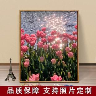 饰画 油彩画客厅动漫人物风景花卉装 手绘手工填色数码 diy数字油画