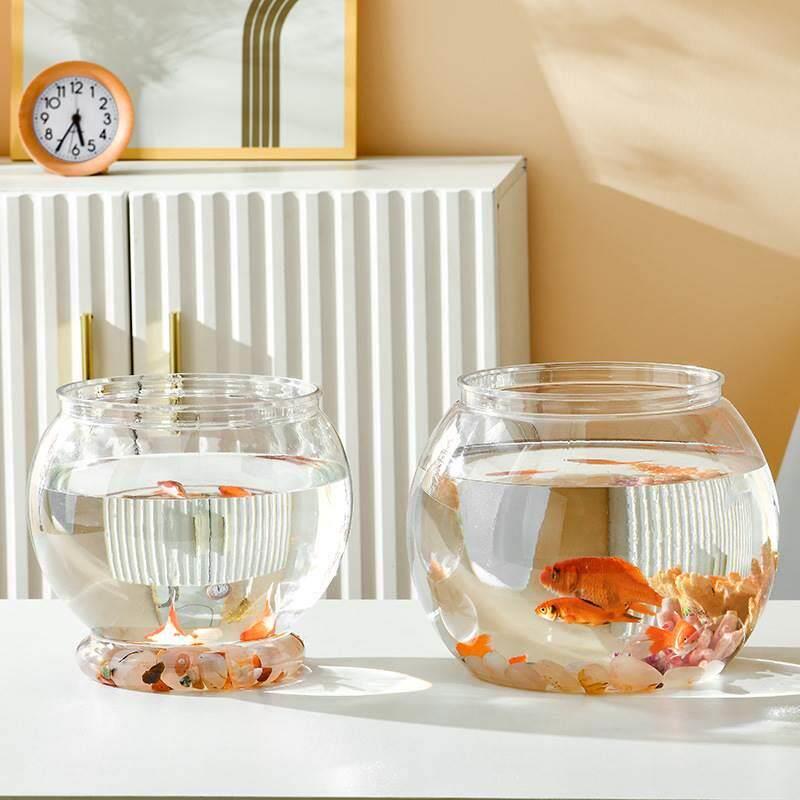 水培花盆透明花边小鱼缸金鱼缸乌龟缸圆形玻璃大肚腰鼓型满包邮图片