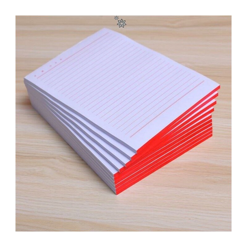 包邮10本装18k材料纸单线双线文稿纸400格学生用加厚信纸本24行新