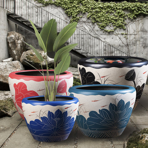 景德镇手工陶瓷庭院阳台客厅鱼缸