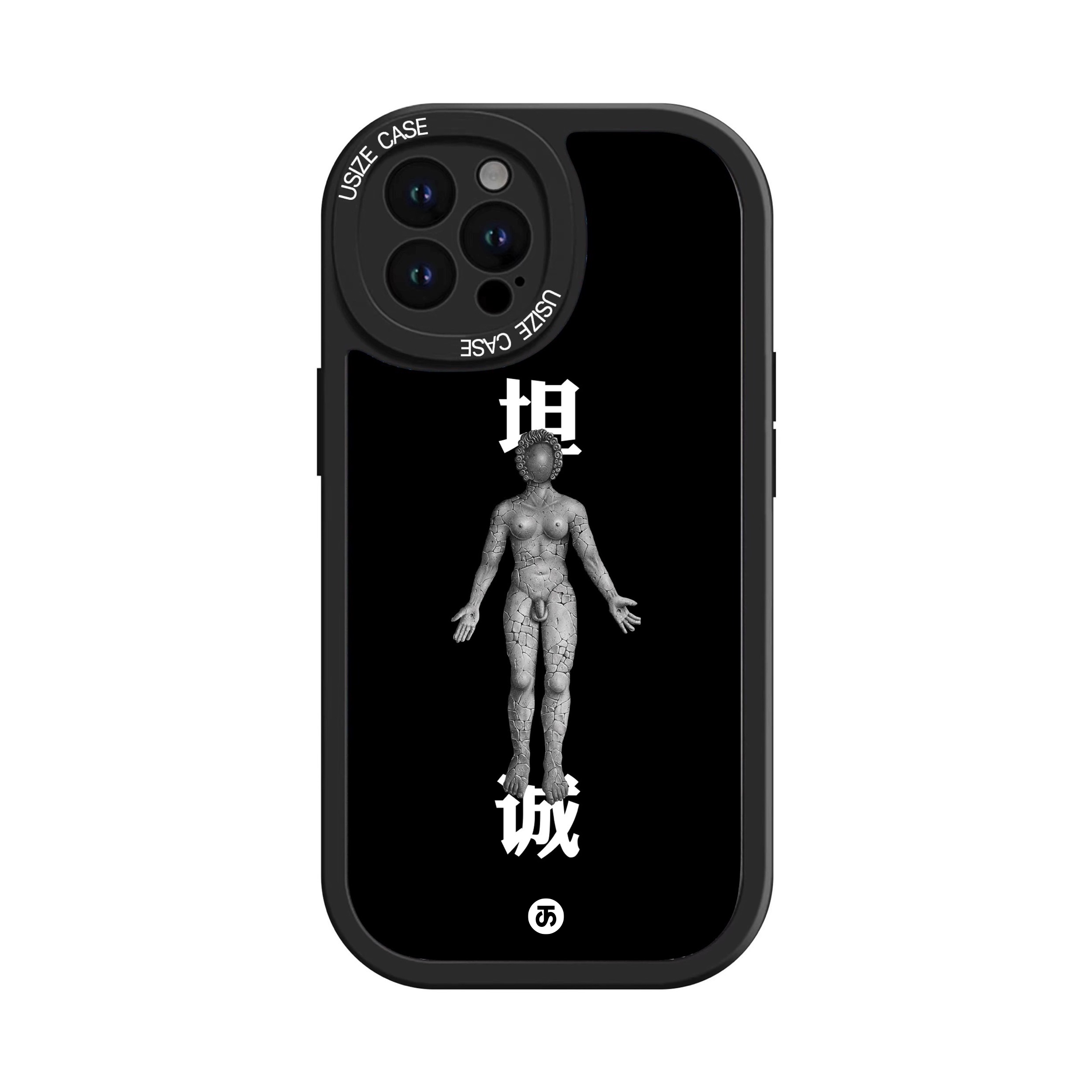 Takki灰色花园 坦诚 肤感壳 黑色小羊皮 手机壳