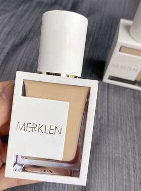 正品MERKLEN麦尔卡伦粉底液清透保湿提亮持妆不脱妆防水隔离学生