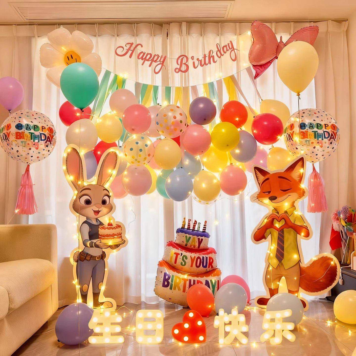 疯狂动物城主题生日布置儿童气球派对朱迪警官尼克kt板场景装饰,节庆用品/礼品,装扮布置套餐,淘宝优惠券,粉丝福利购,淘宝优惠卷