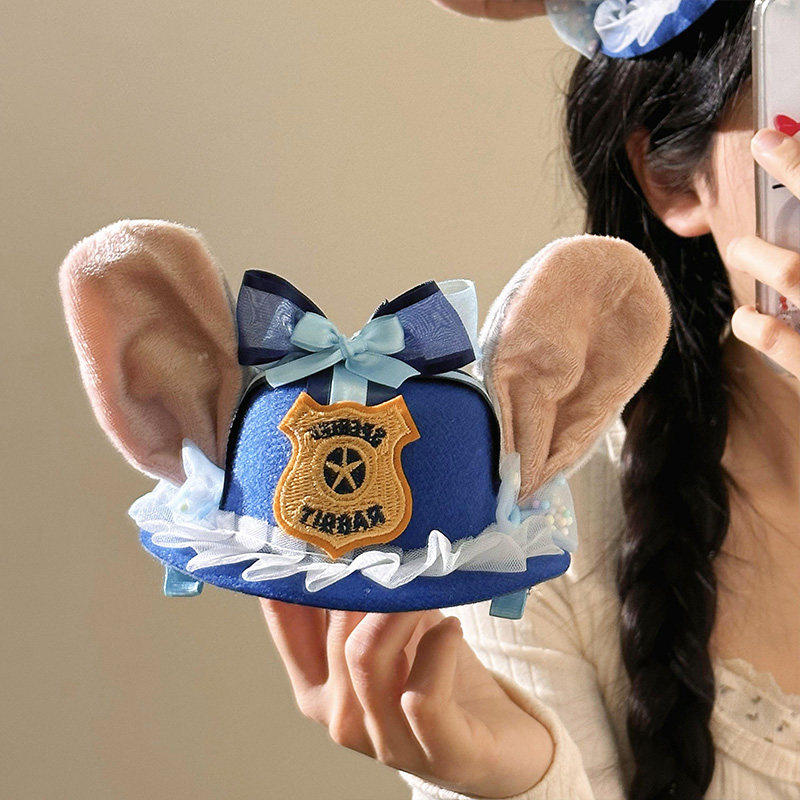 可爱朱迪兔子警官cos卡通礼帽发夹女生疯狂动物城兔耳朵帽子头饰,节庆用品/礼品,装扮布置套餐,淘宝优惠券,粉丝福利购,淘宝优惠卷