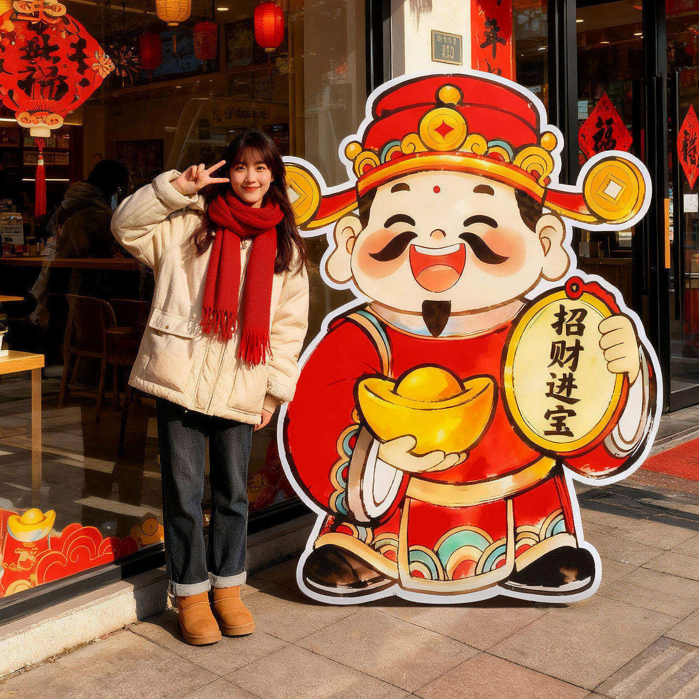 马年春节商场布置财神kt板店铺周年庆活动迎宾牌新年装饰氛围气球,节庆用品/礼品,节日装扮用品,淘宝优惠券,粉丝福利购,淘宝优惠卷