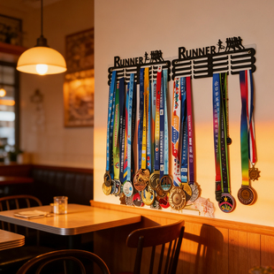 奖牌挂架免打孔勋章荣誉金牌收纳展示架马拉松体育运动纪念牌挂钩