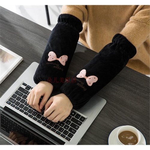 韩系女可爱袖套长款成人男办公工作套袖学生手袖头毛绒秋冬季护袖