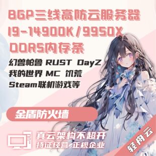BGP线路14900K 9950X EPYC我的世界MC rust腐蚀 dayz vps服务器i9