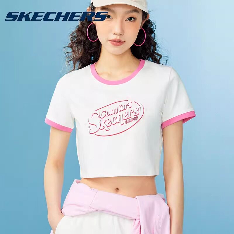 斯凯奇女式速干凉感圆领短袖T恤