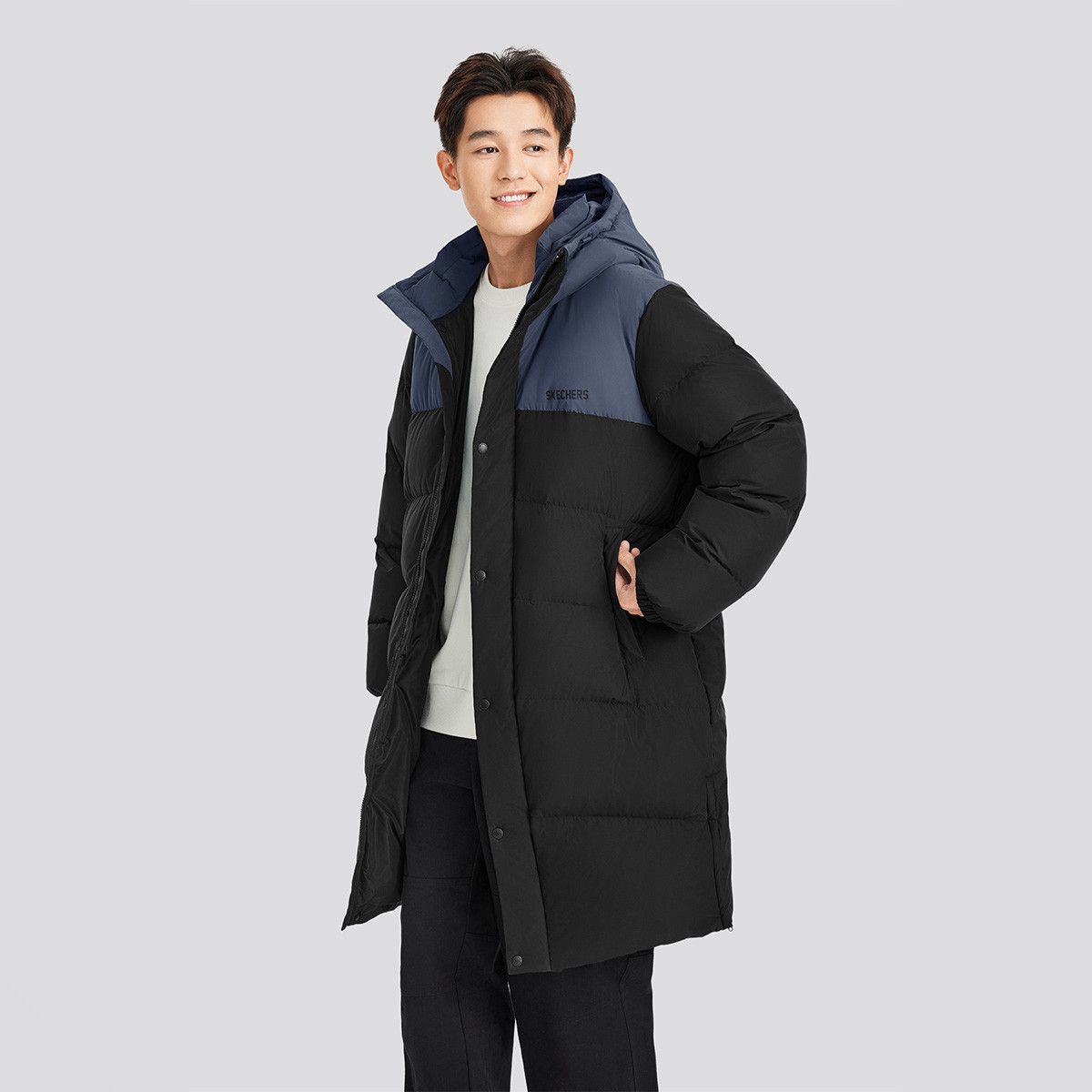 Skechers保暖休闲连帽男女羽绒服