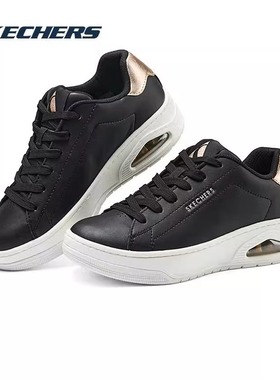 Skechers斯凯奇新款厚底增高皮质休闲鞋女子时尚经典运动鞋177700