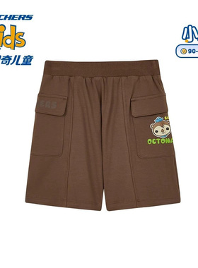 Skechers斯凯奇新款儿童针织亲肤轻盈透气运动短裤休闲裤L224B060