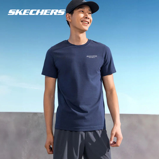打底衫 简约T恤速干凉感运动短袖 P224M105 男款 Skechers斯凯奇夏季